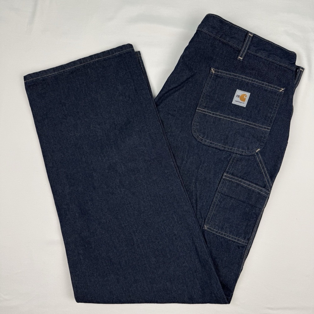 NWT Carhartt Flame Resistant FR‎ Mens Blue Jeans 44X36 Denim Dungaree NFPA 2112